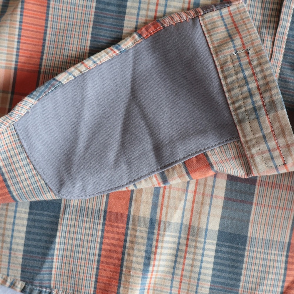 Howler Brothers Mens Size Large H Bar B Snap Shirt Pearl Snap Plaid Short Sleeve - Picture 9 of 12
